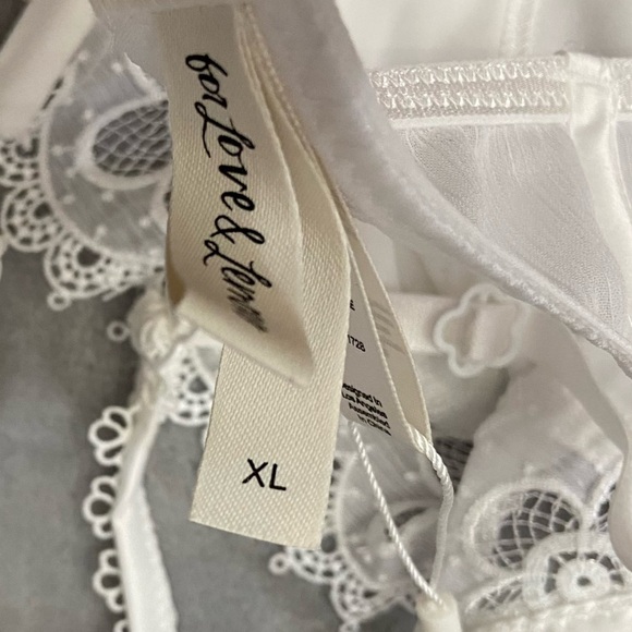 New! For love and lemons farmhouse dress white lace nwt 10907 - Picture 12 of 13